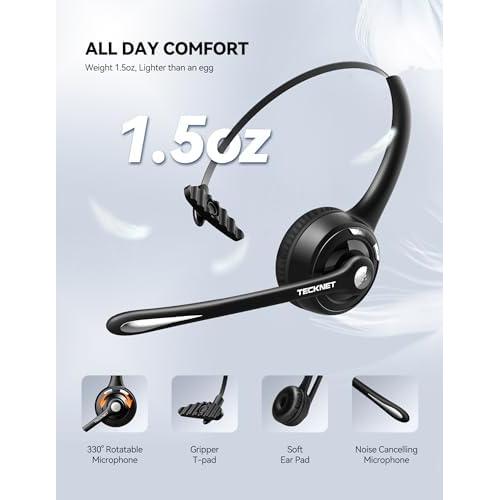 Auriculares Inalámbricos TECKNET HS004 Bluetooth 5.2 con Micrófono
