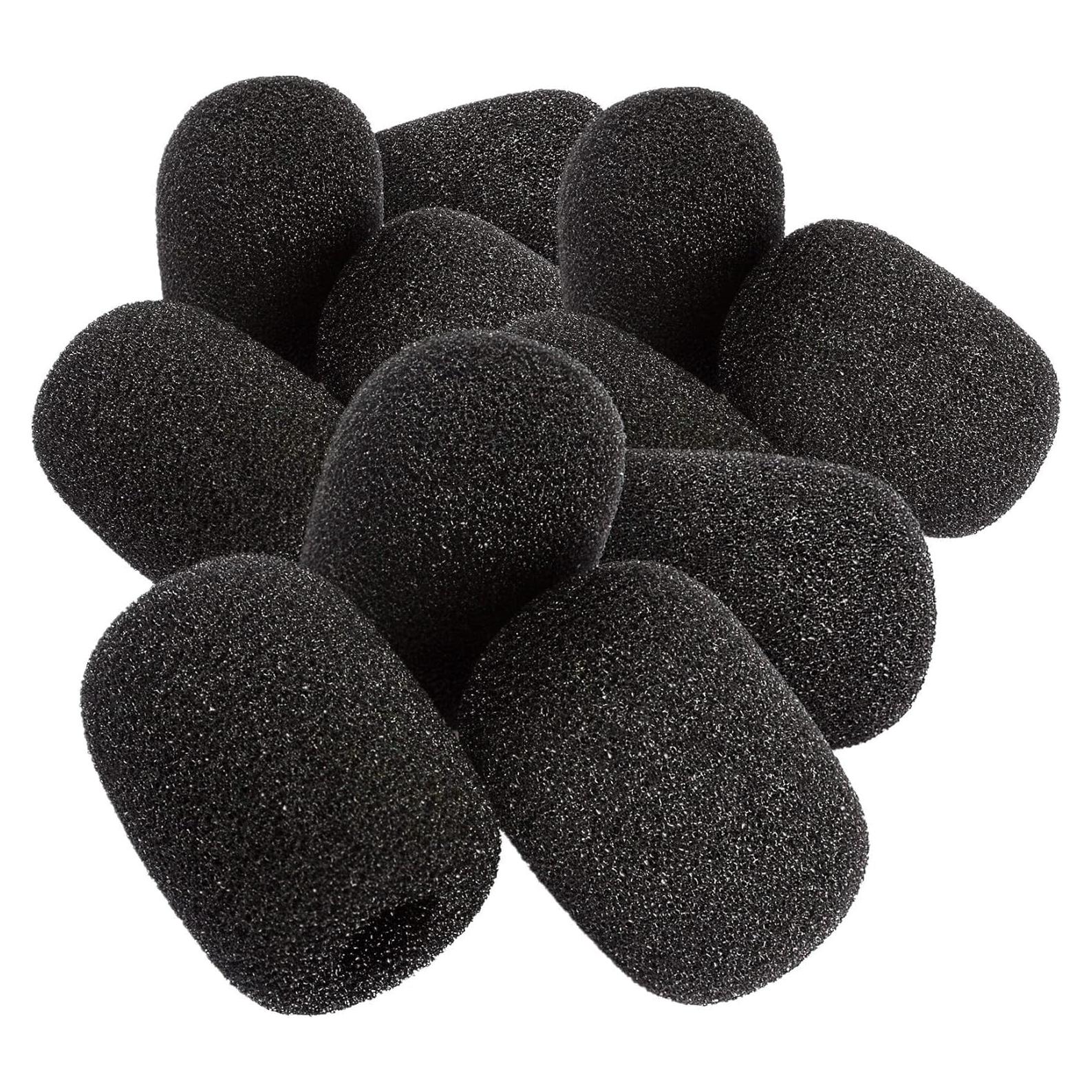 10 Fundas de Espuma Negra para Micrófono BlueParrott B450 B550