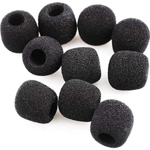 10 Fundas de Espuma Negra para Micrófono BlueParrott B450 B550