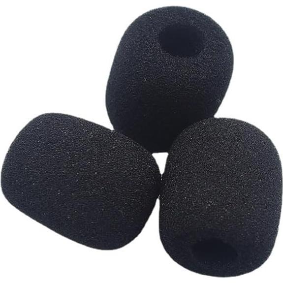 10 Fundas de Espuma Negra para Micrófono BlueParrott B450 B550