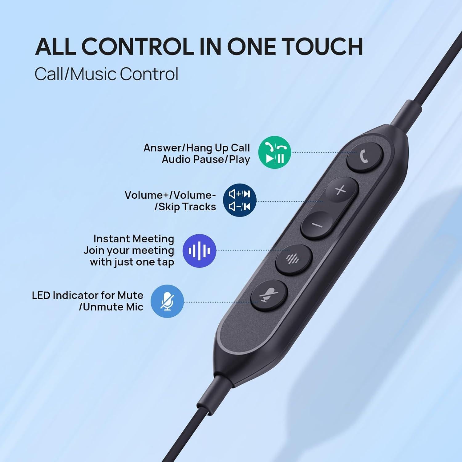 Auricular USB-A Yealink UH42 con Micrófono y Cancelación de Ruido