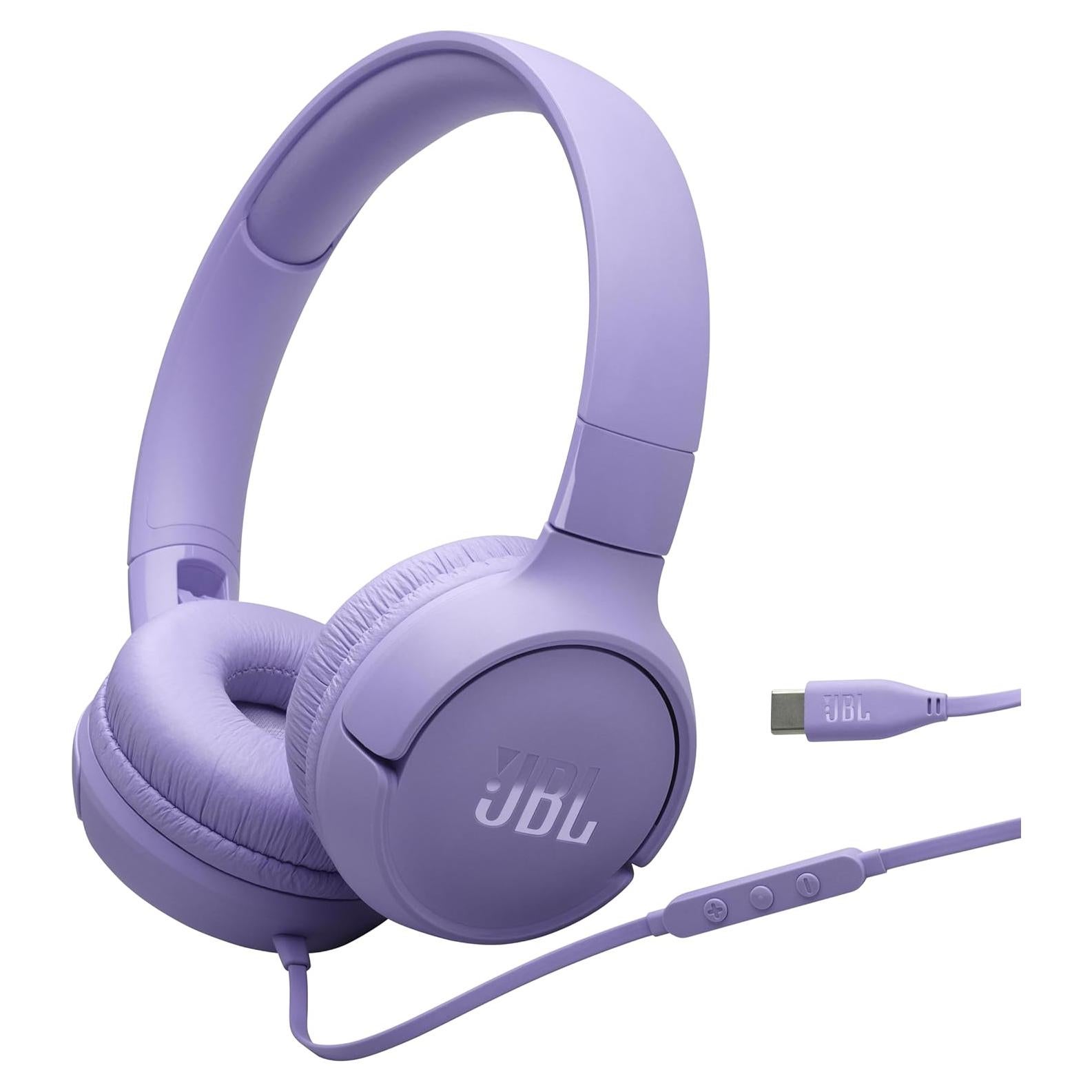 Auriculares JBL Tune 520C USB-C sobre la oreja - Púrpura