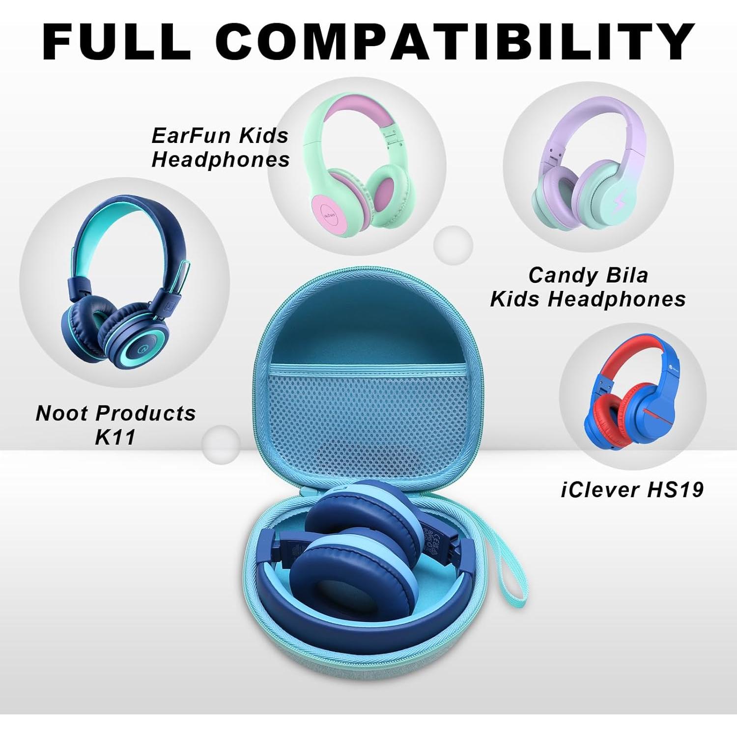 Funda para Auriculares XANAD Kids Verde Menta - Compatible JBL y más