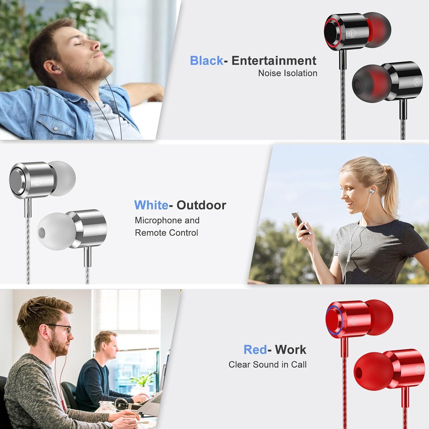 Paquete de 3 Auriculares In-Ear AESIGN ME978 con Micrófono