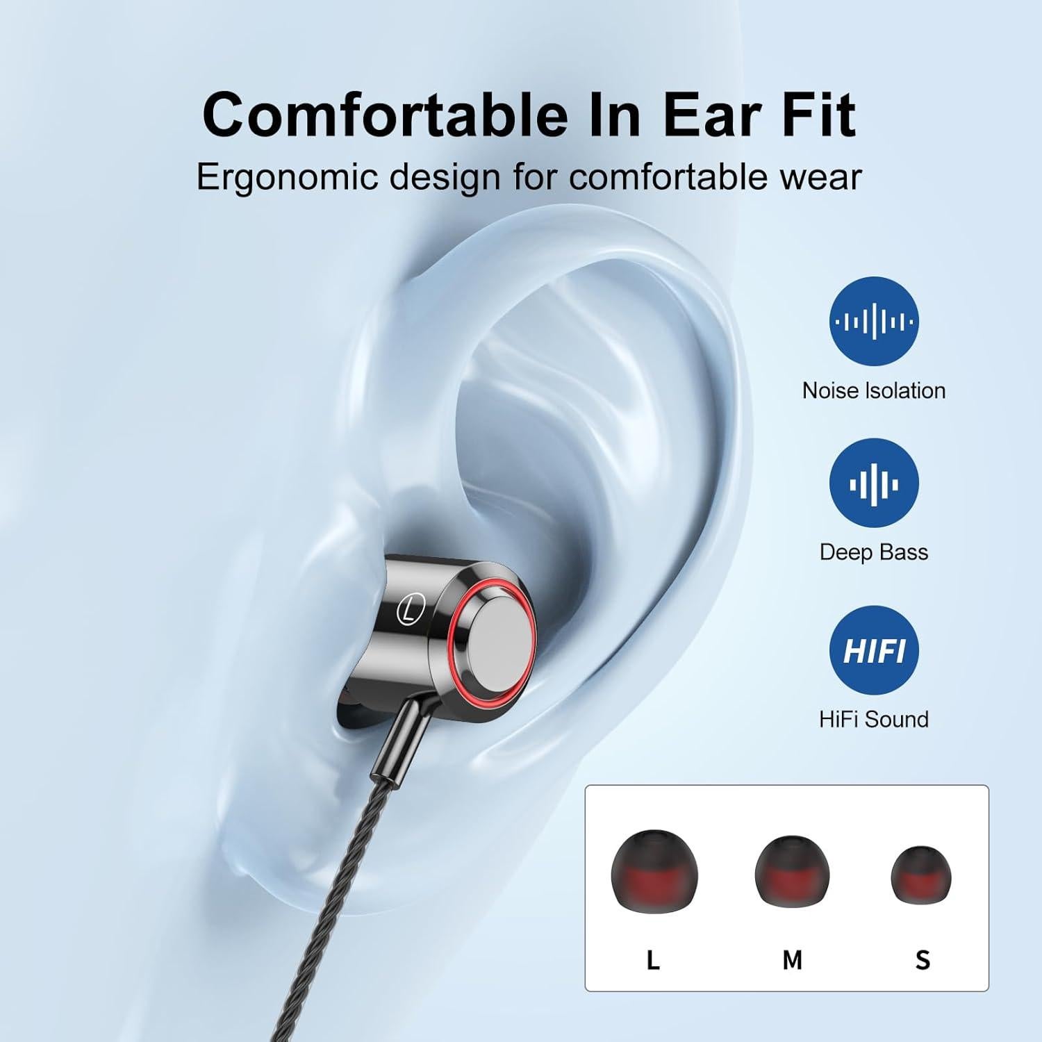 Paquete de 3 Auriculares In-Ear AESIGN ME978 con Micrófono