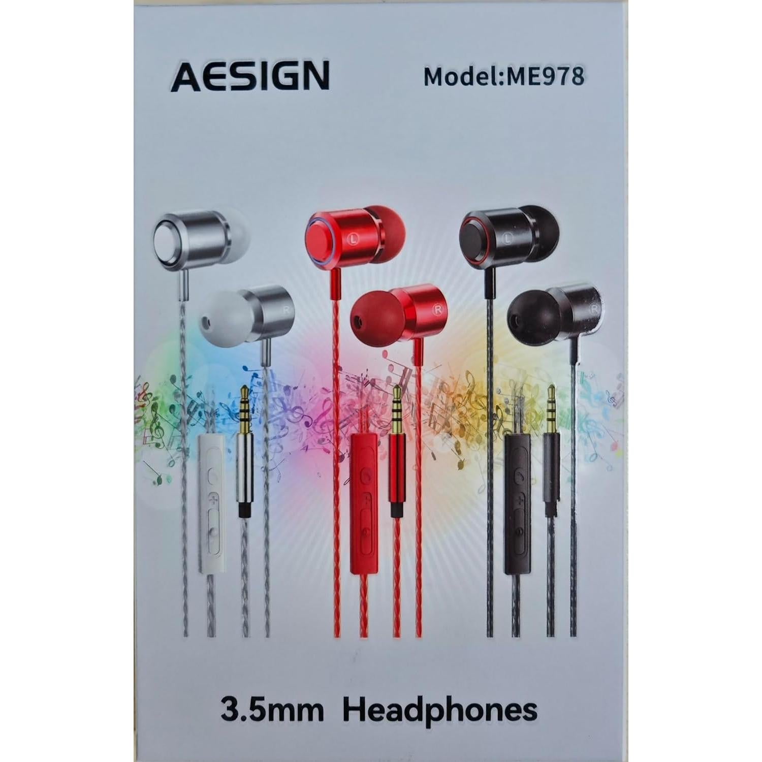 Paquete de 3 Auriculares In-Ear AESIGN ME978 con Micrófono