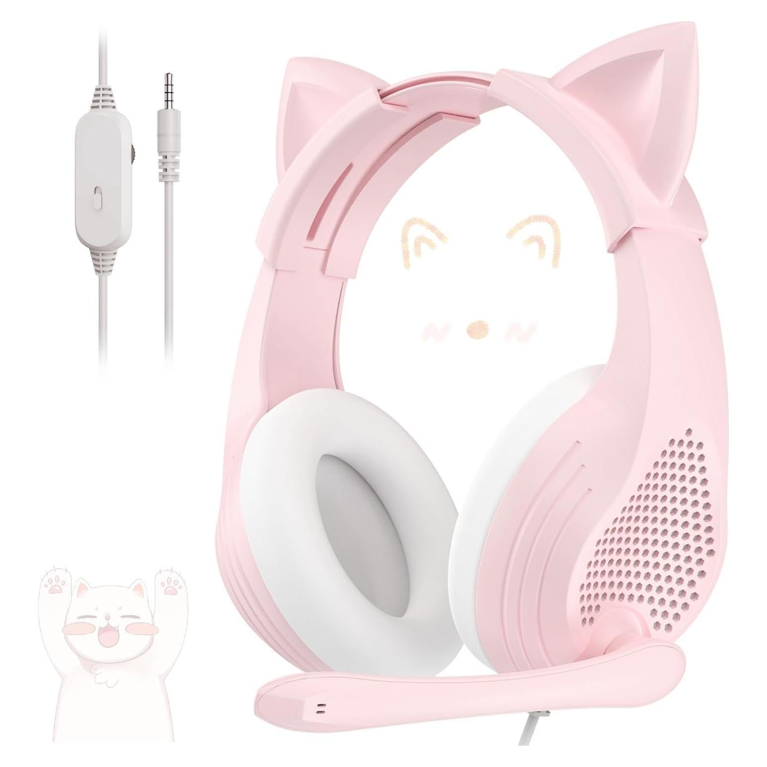 Auriculares Gaming Anivia Rosa con Micrófono y Sonido 3D