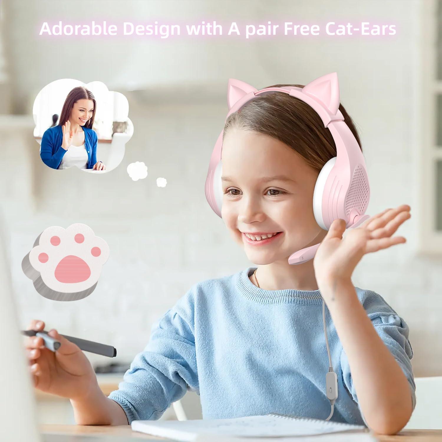 Auriculares Gaming Anivia Rosa con Micrófono y Sonido 3D