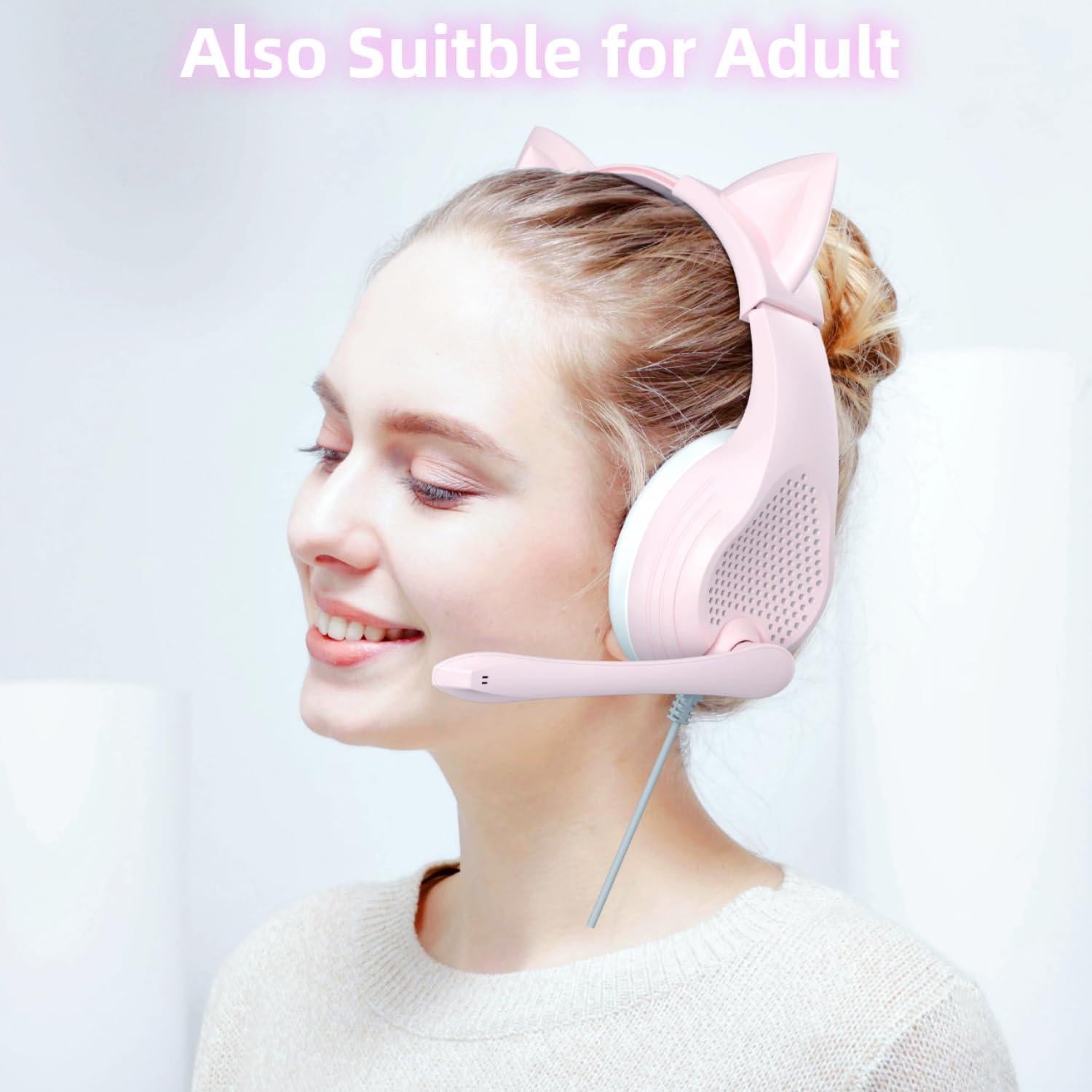 Auriculares Gaming Anivia Rosa con Micrófono y Sonido 3D