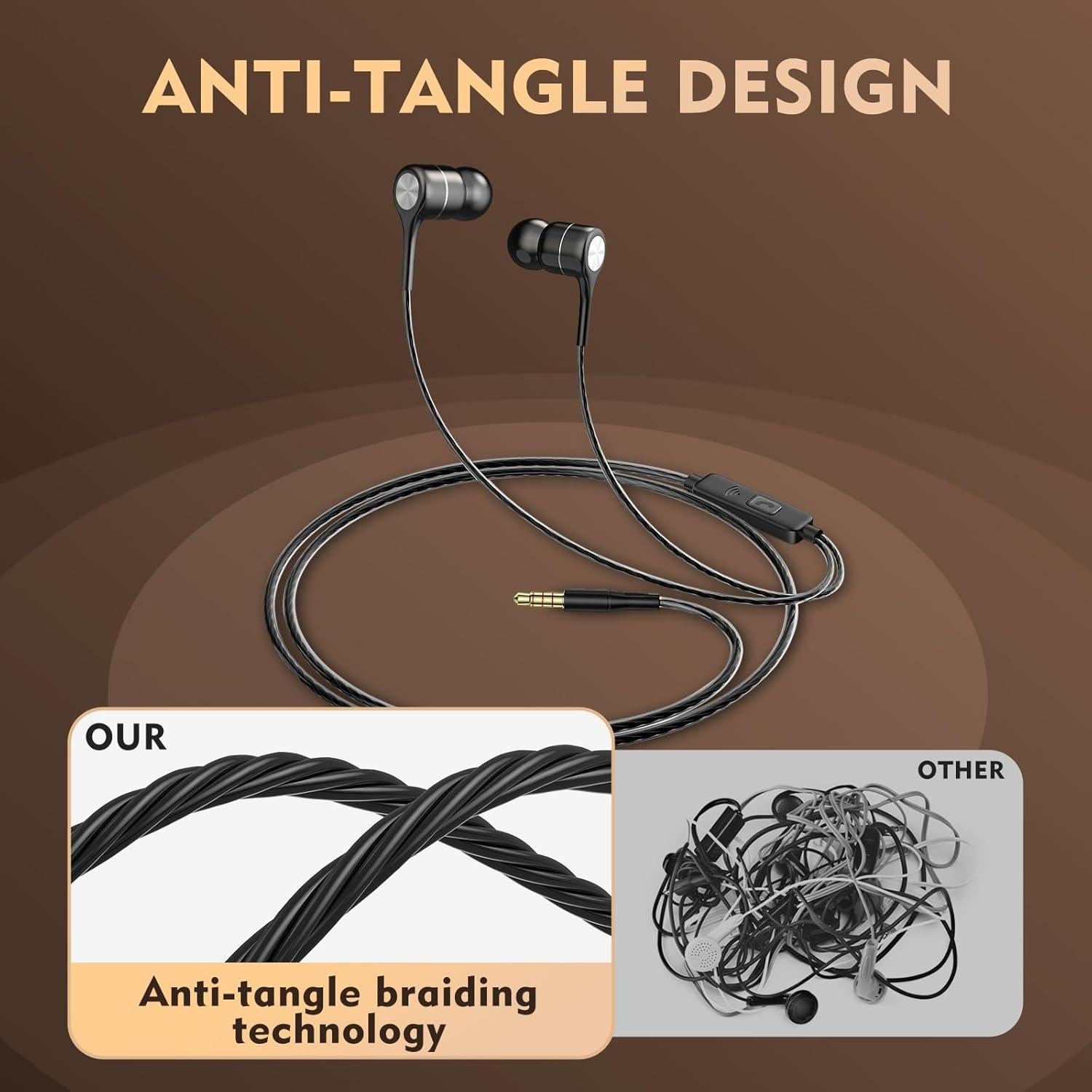 Auriculares Intrauditivos LWZCAM EJ-A2, 5 Unidades, 3.5mm