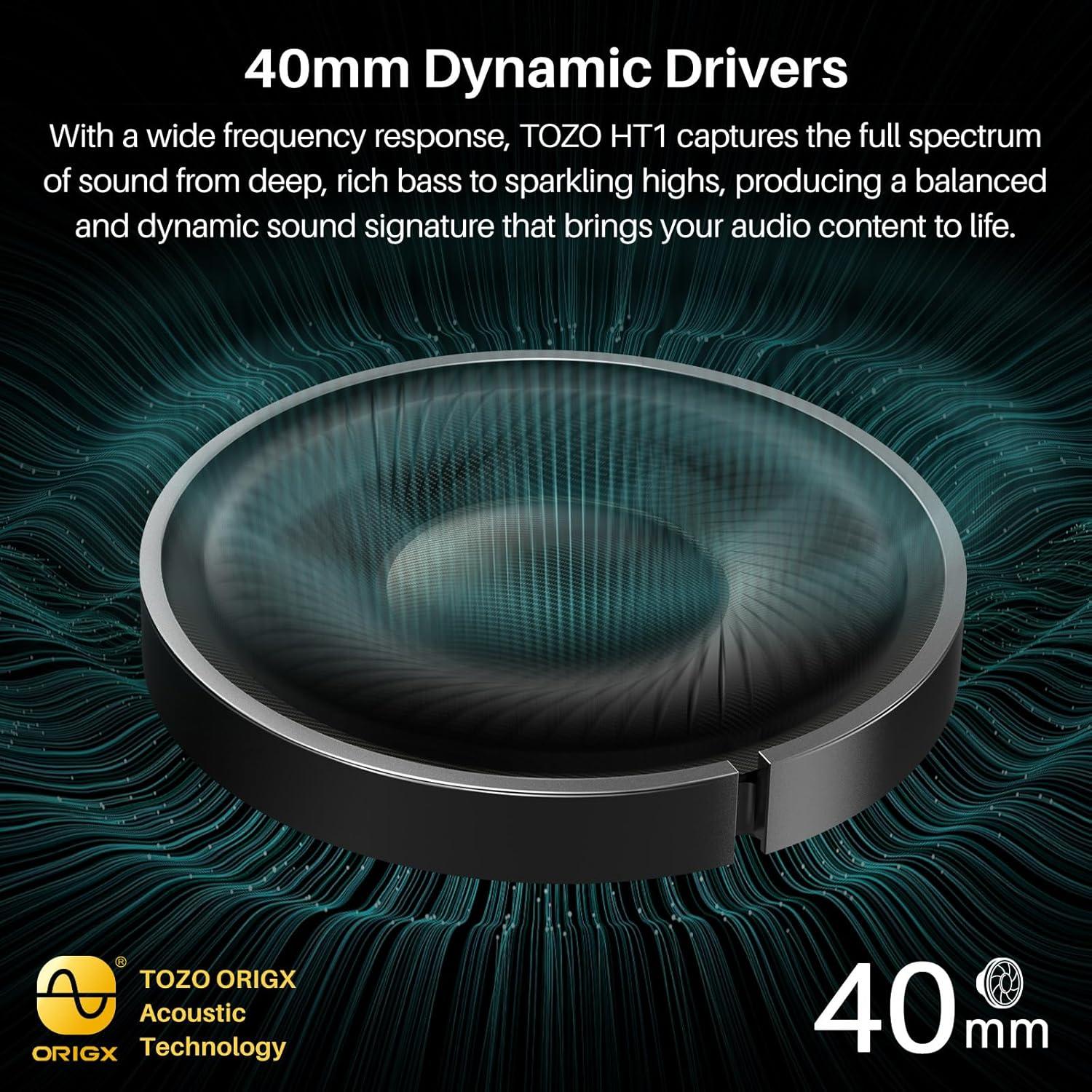 Auriculares TOZO HT2 Bluetooth Inalámbricos con ANC 60h