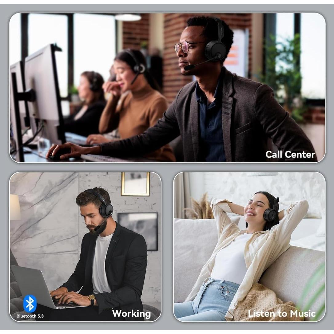 Auriculares Bluetooth LEVN LE-CT003 con micrófono, 60h de batería