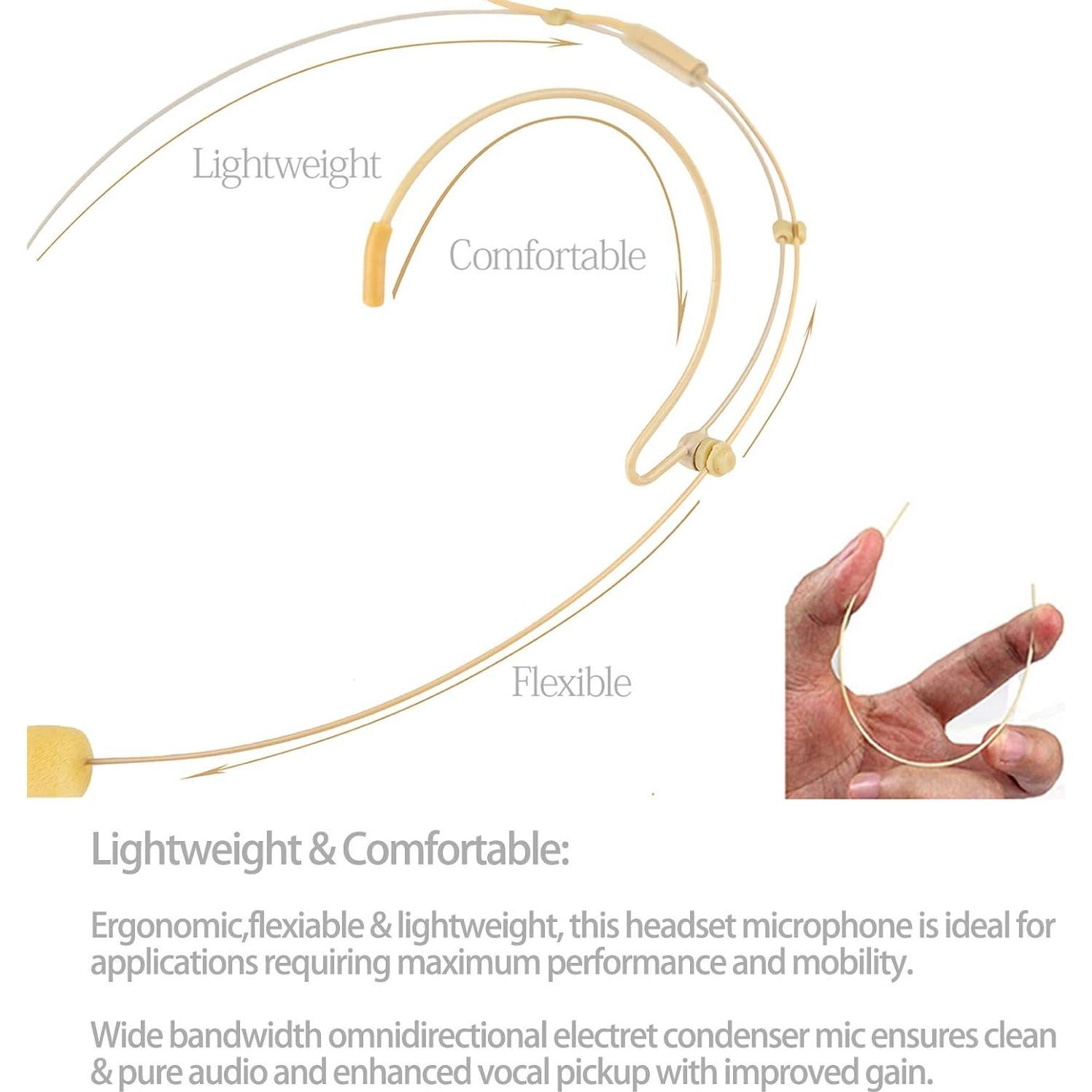 Micrófono Auricular Discreto Sujeetec SJ-1710 Beige 20g
