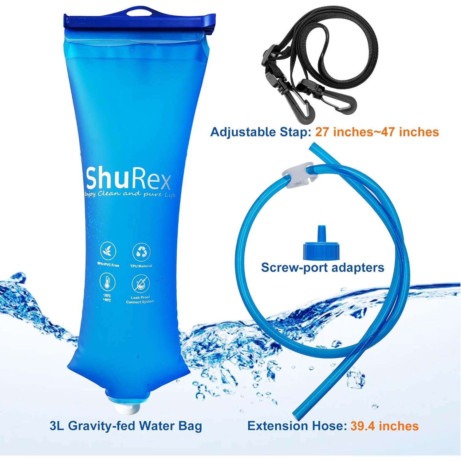 Bolsa de Agua de Gravedad 3L ShuRex para Filtros de Agua