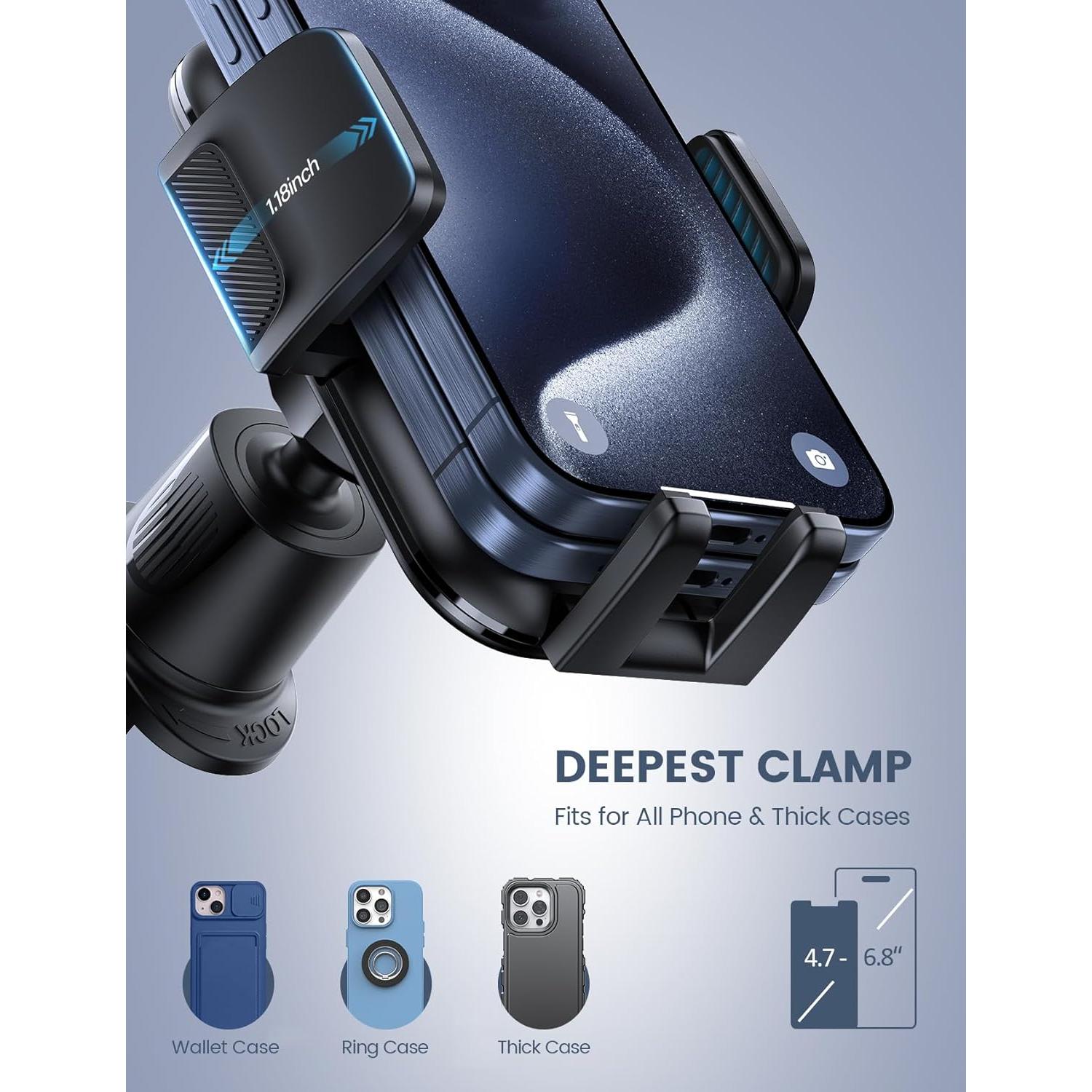 Soporte para teléfono de coche Lamicall STCV01 negro