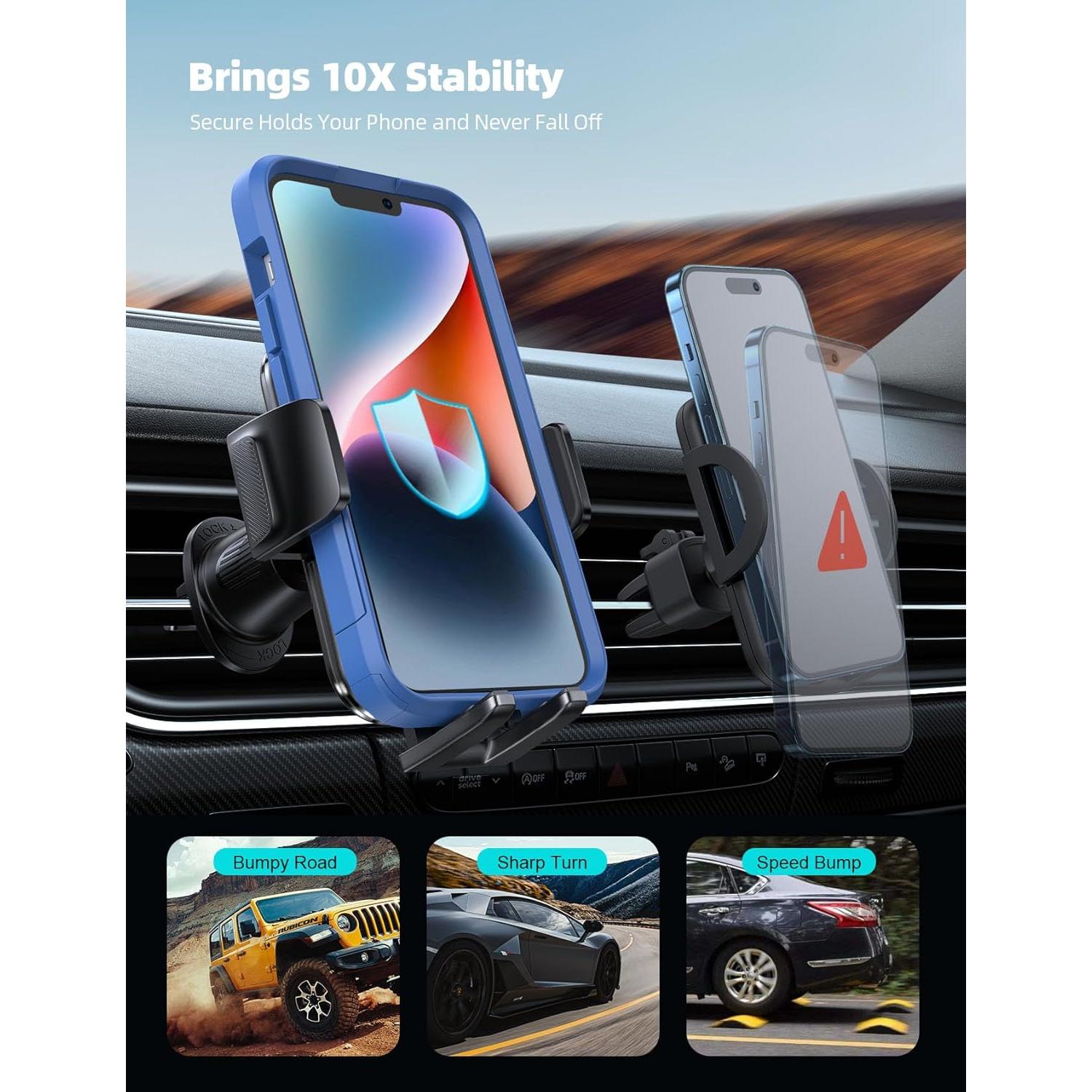 Soporte para teléfono de coche Lamicall STCV01 negro