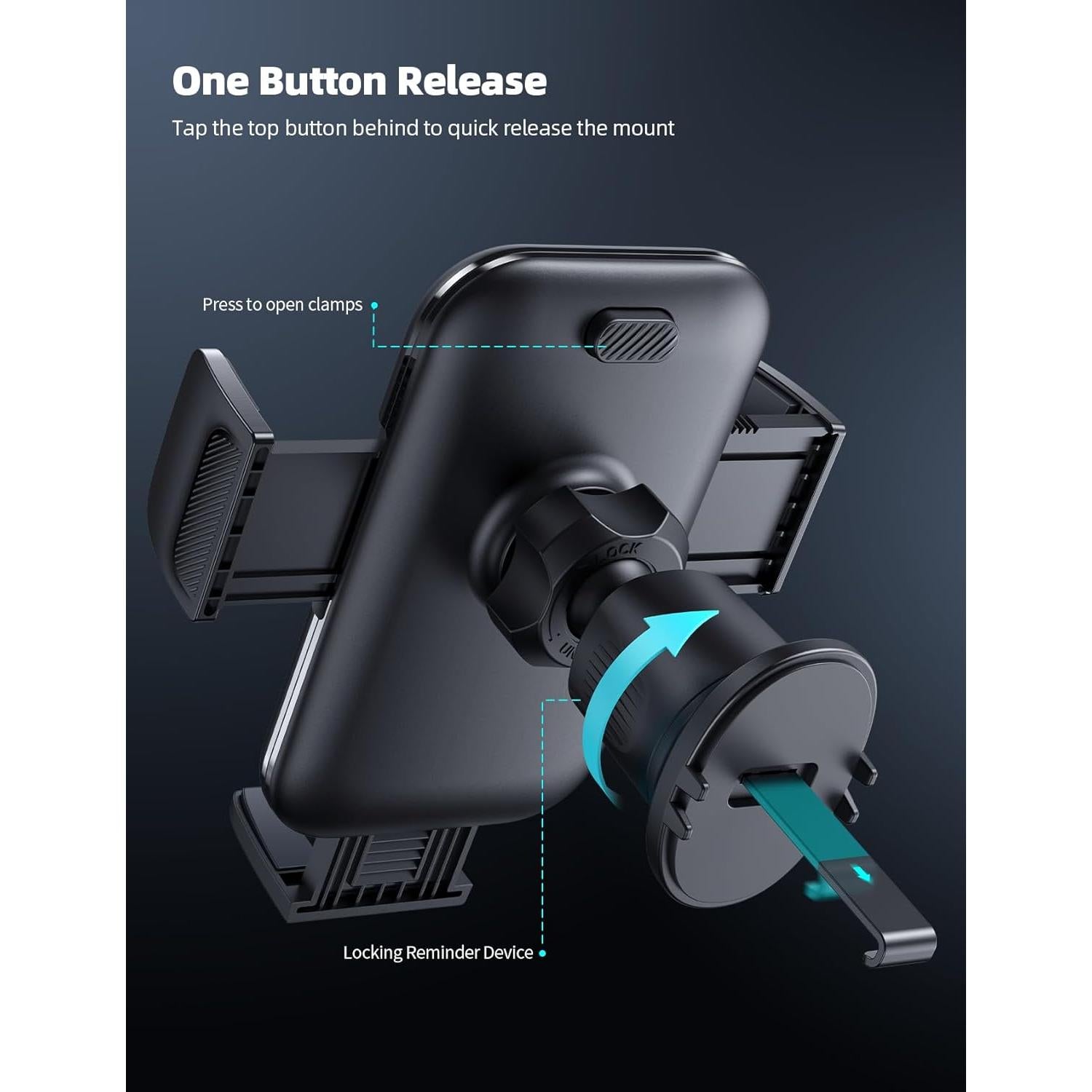 Soporte para teléfono de coche Lamicall STCV01 negro