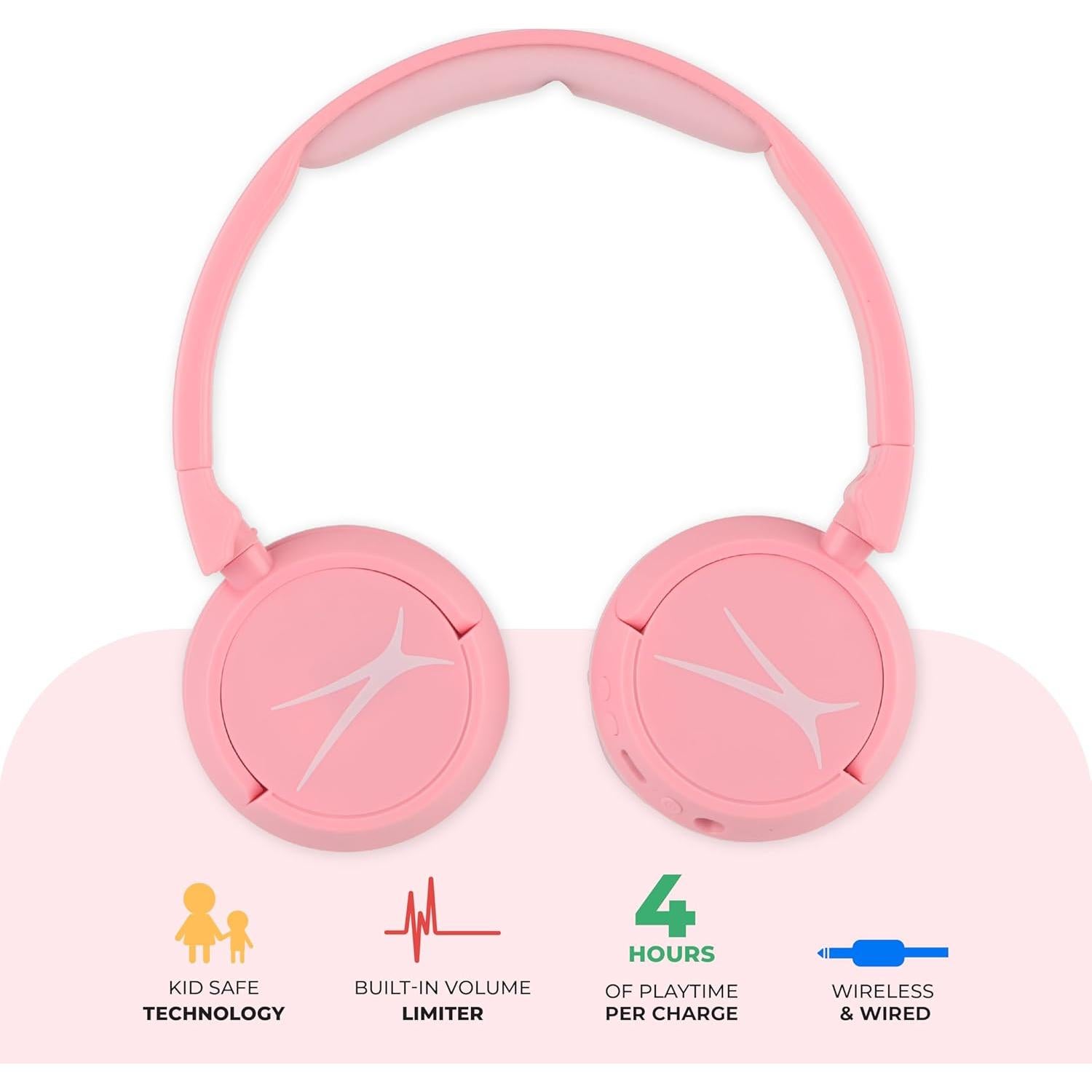 Auriculares Bluetooth Altec Lansing MZX250 Niños Rosa 10h