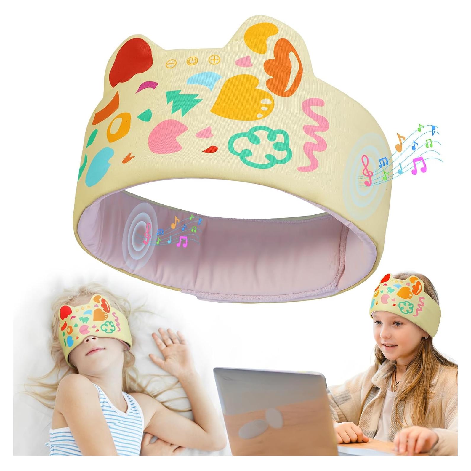 Auriculares Diadema Bluetooth LC-dolida para Niños Amarillo - Volumen Seguro