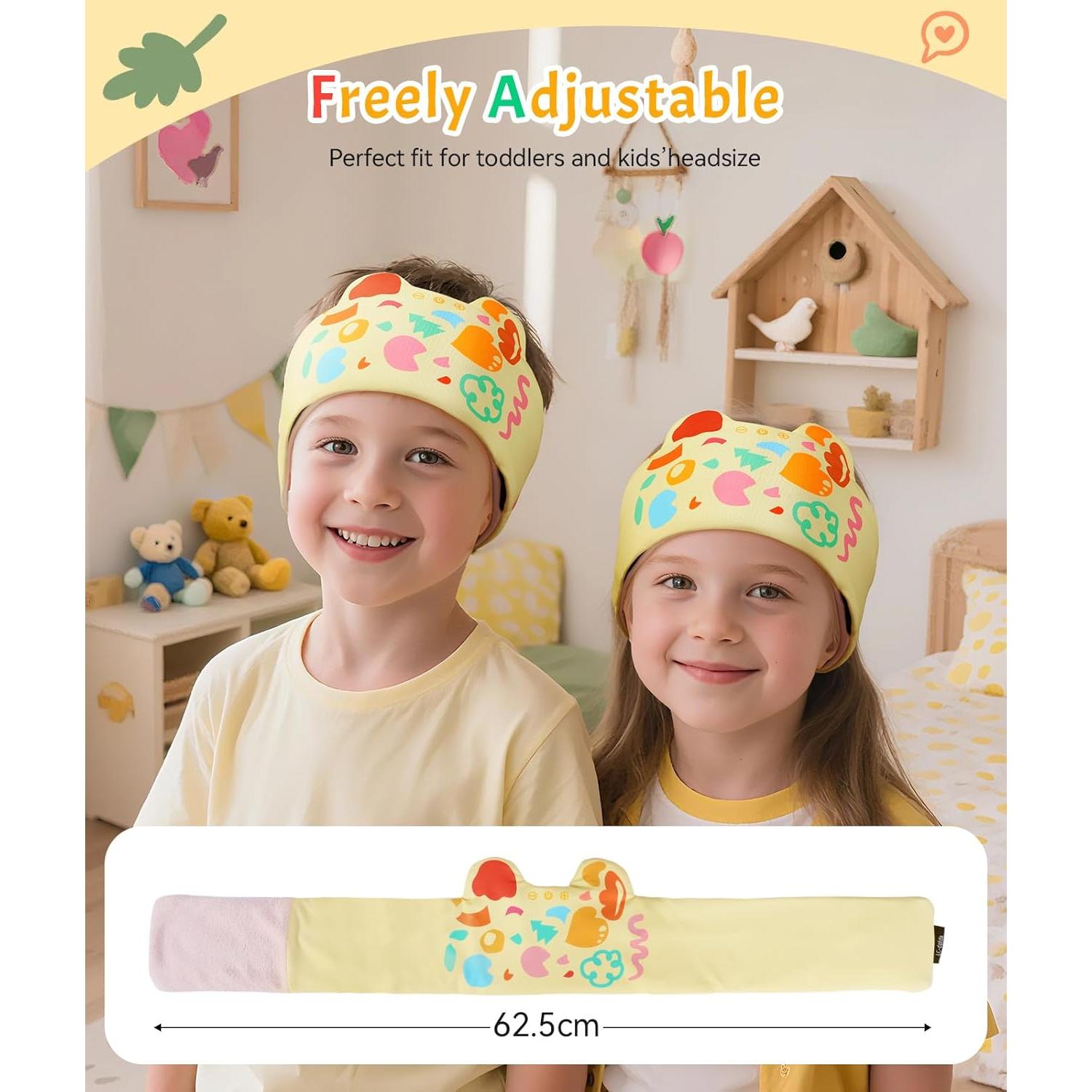 Auriculares Diadema Bluetooth LC-dolida para Niños Amarillo - Volumen Seguro