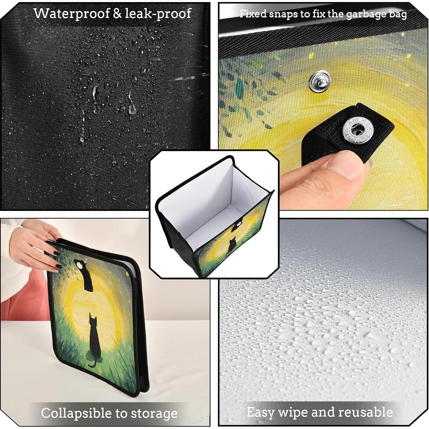 Basurero Plegable para Auto OSYWENRY 4L Impermeable 22cm