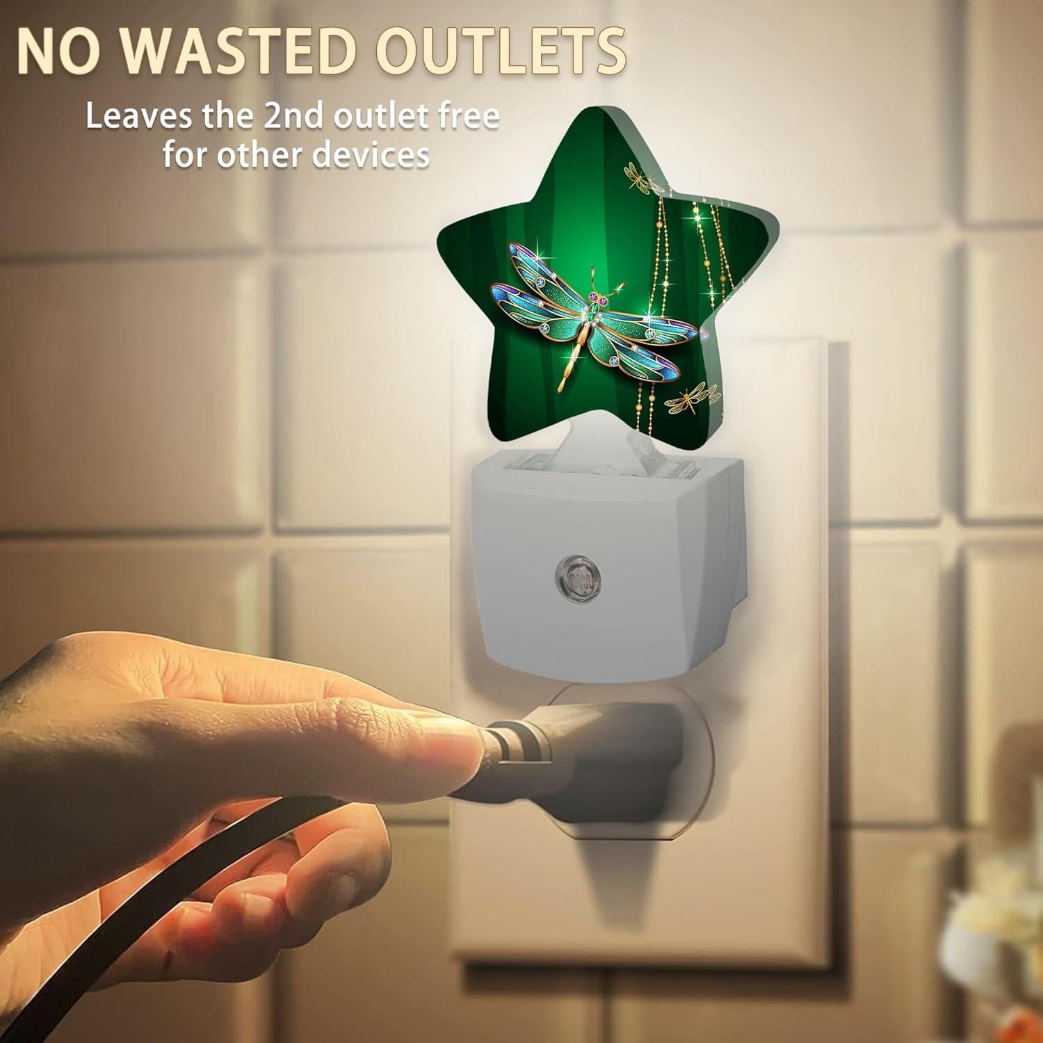 Luz Nocturna Enchufable Losthll Libélula Mística con Sensor