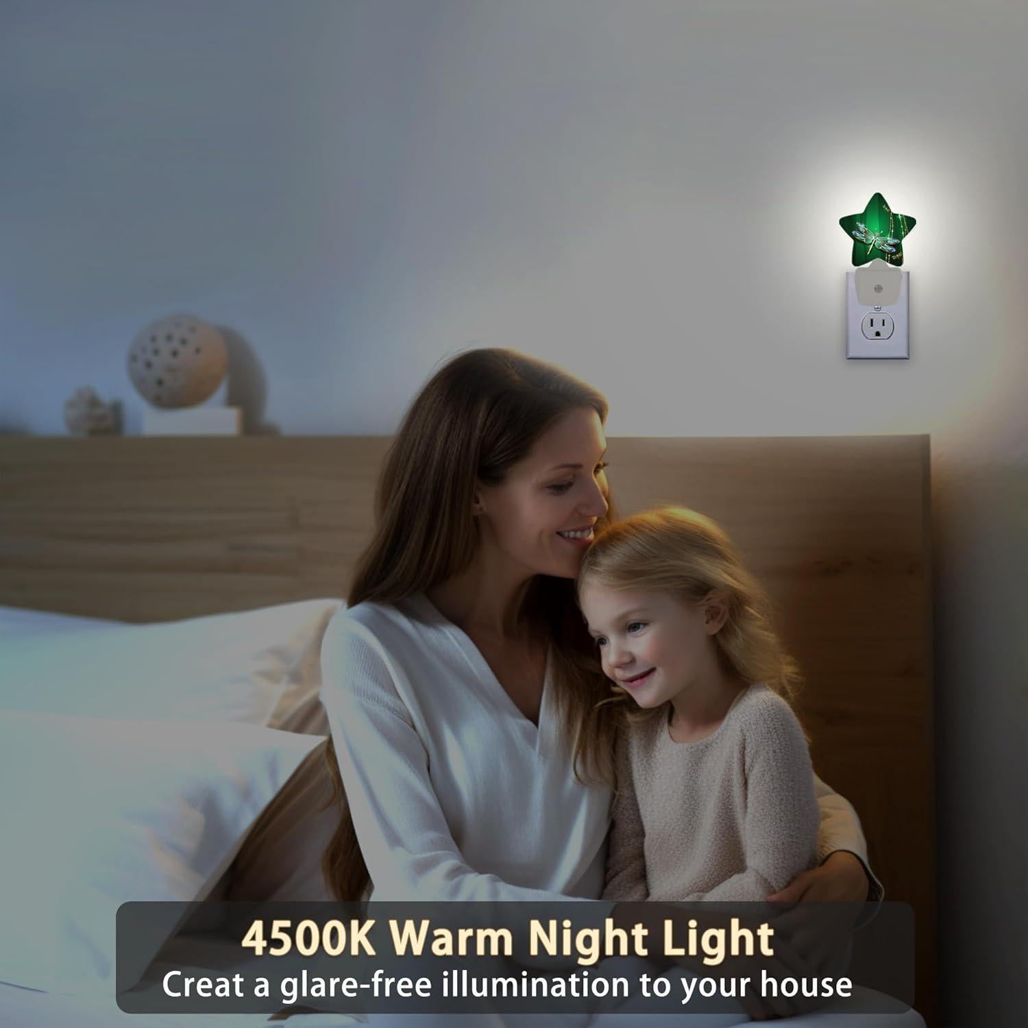 Luz Nocturna Enchufable Losthll Libélula Mística con Sensor