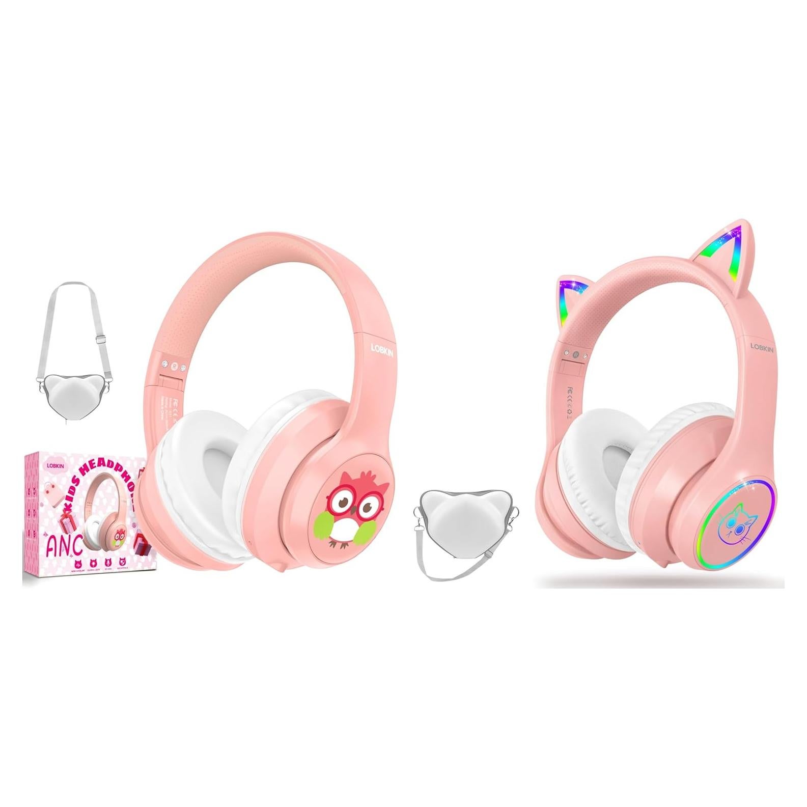 Auriculares Inalámbricos LOBKIN para Niños con ANC Rosa