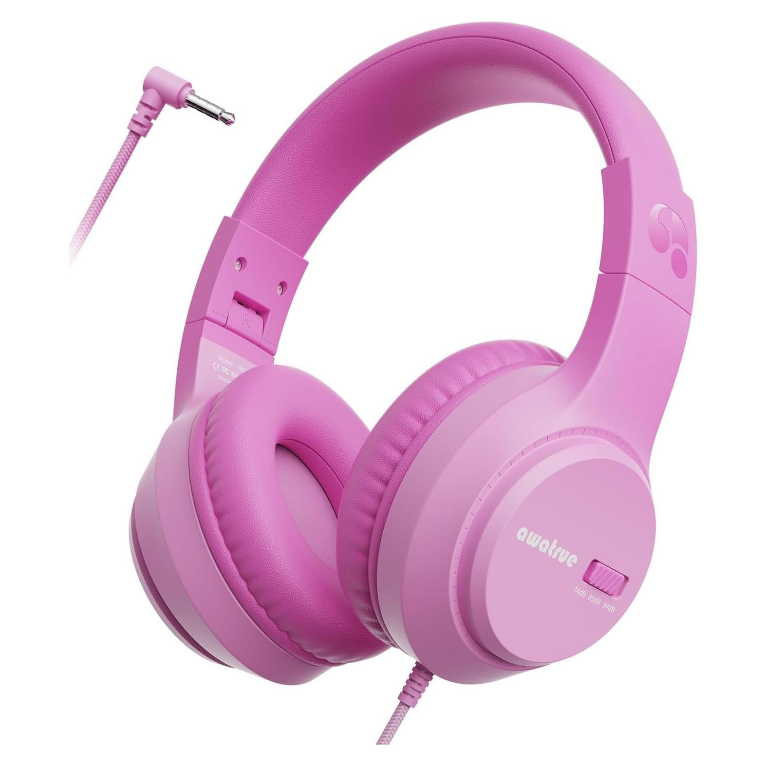 Auriculares Intraaurales para Niños AwaTrue HK07 Rosa 74/85/94dB