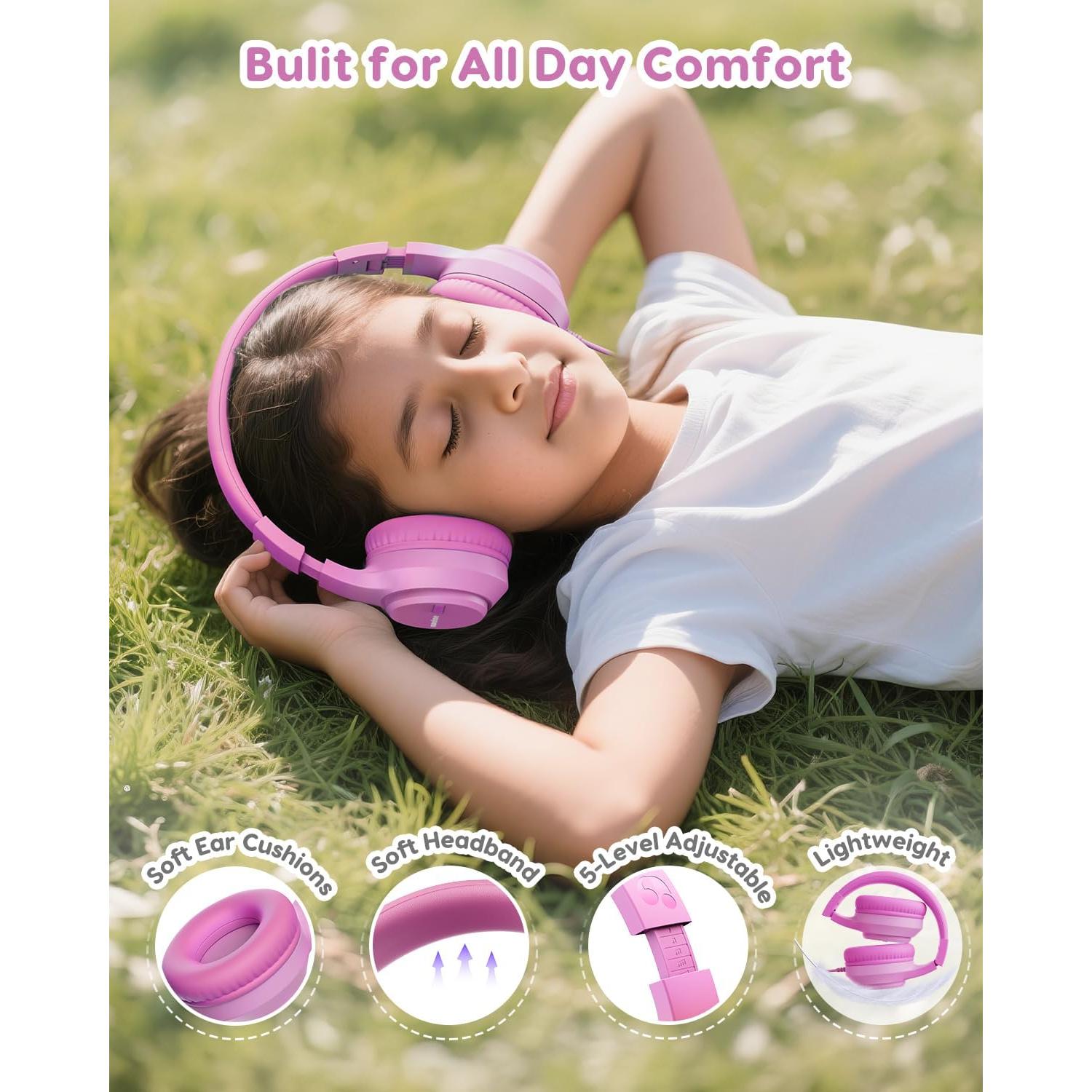 Auriculares Intraaurales para Niños AwaTrue HK07 Rosa 74/85/94dB