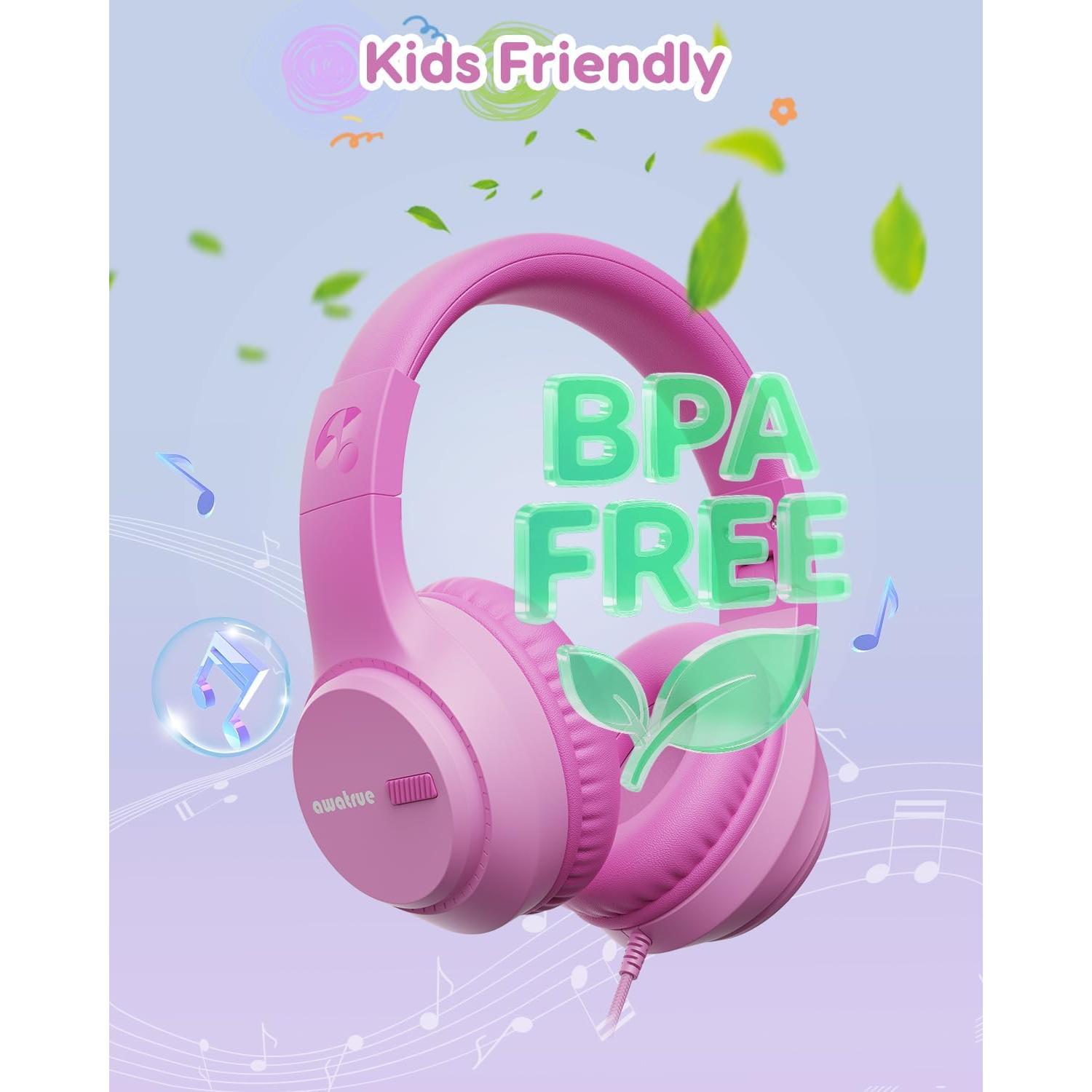 Auriculares Intraaurales para Niños AwaTrue HK07 Rosa 74/85/94dB