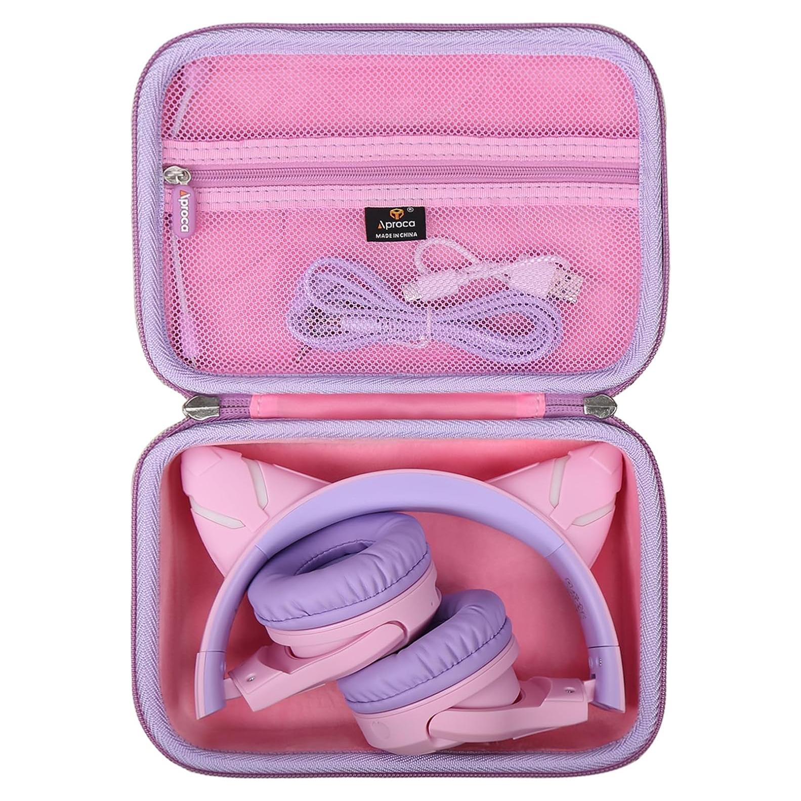 Funda para Auriculares Aproca Rosa para Riwbox CF9 - Dura y Práctica