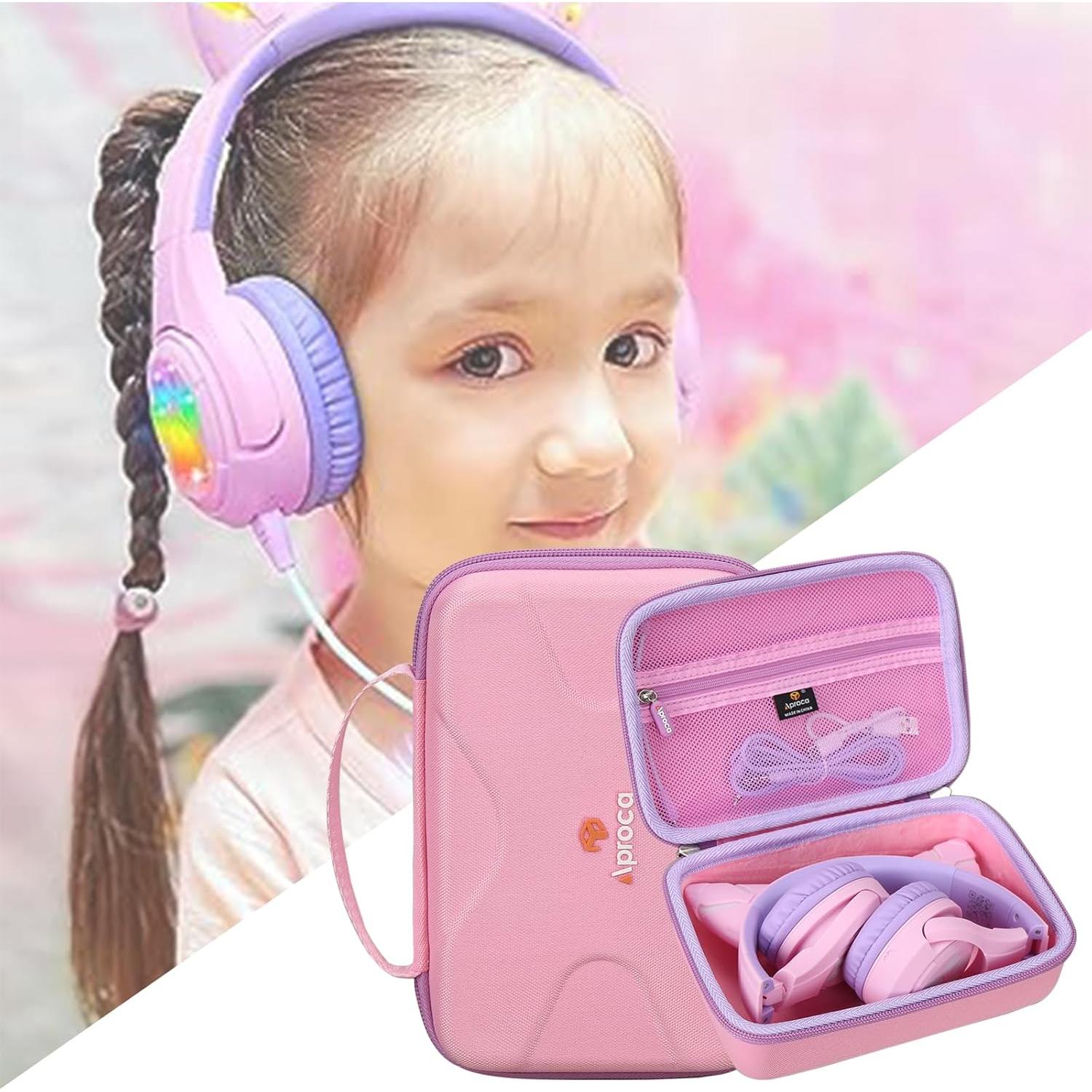 Funda para Auriculares Aproca Rosa para Riwbox CF9 - Dura y Práctica