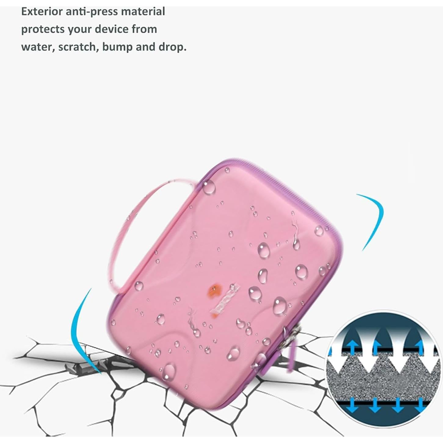 Funda para Auriculares Aproca Rosa para Riwbox CF9 - Dura y Práctica