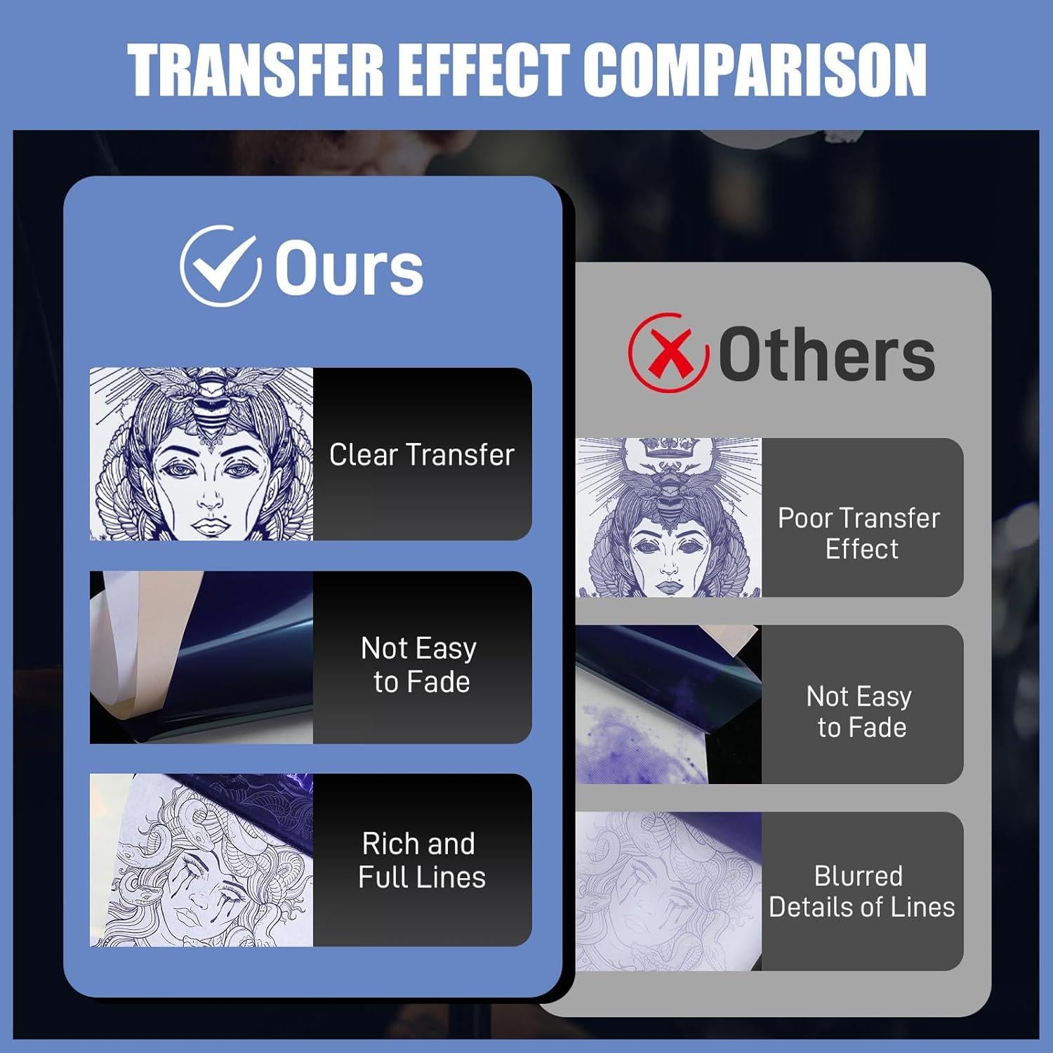 Papel de Transferencia para Tatuajes Peslief - 10 Hojas A4