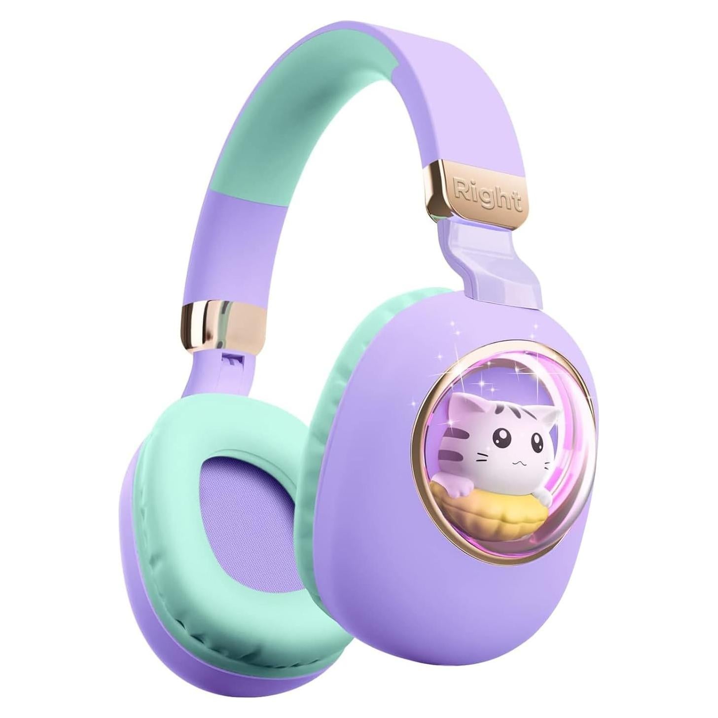 Auriculares Bluetooth QearFun para Niños con Luz LED Gato