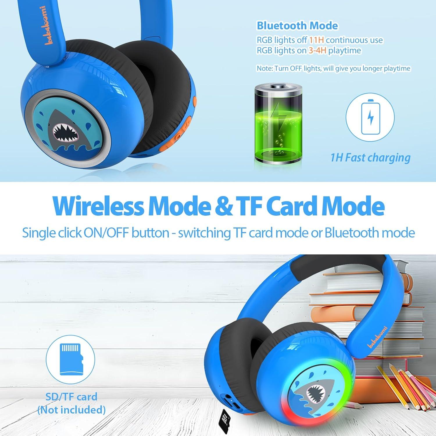 Auriculares Inalámbricos JBUNION SBT-199 para Niños con LED