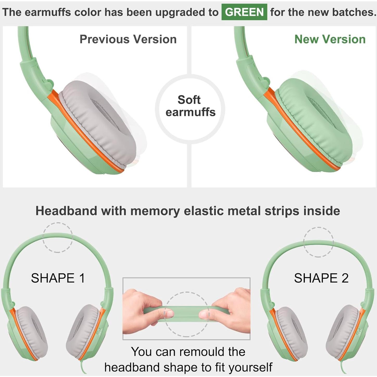 Auriculares SIMOLIO para Niños con Micrófono y Volumen Seguro