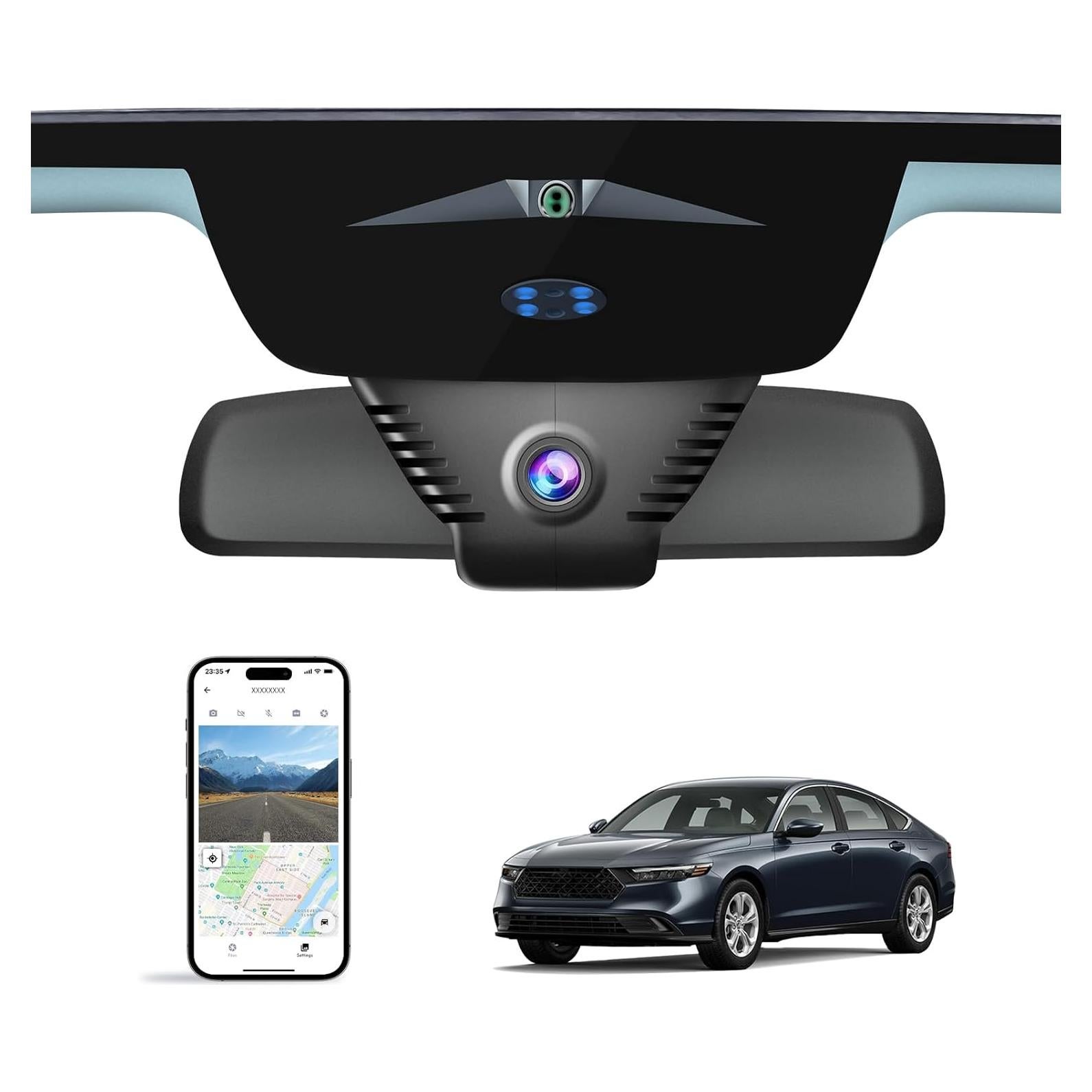 Cámara Dash 4K KBSYNT para Honda Accord 2023-2025, WiFi