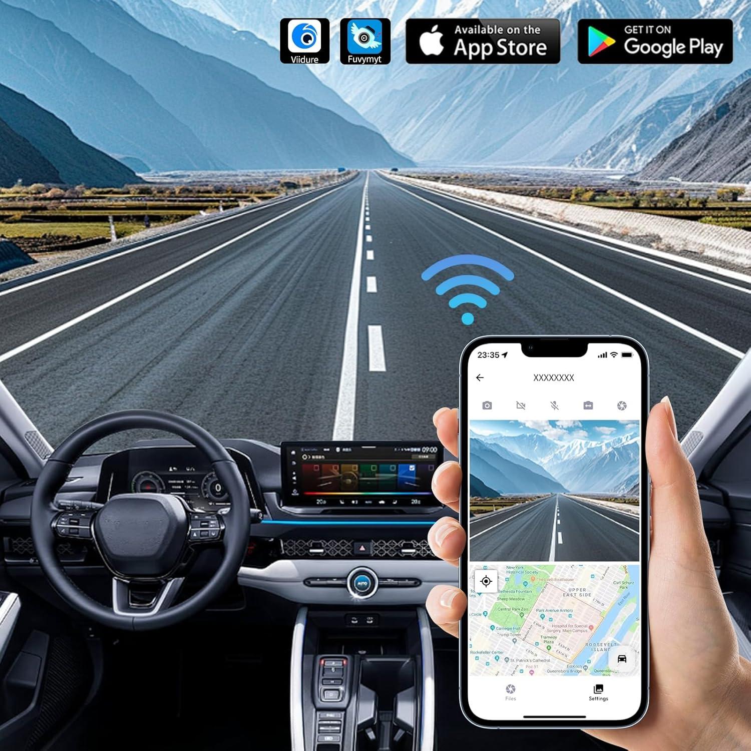 Cámara Dash 4K KBSYNT para Honda Accord 2023-2025, WiFi