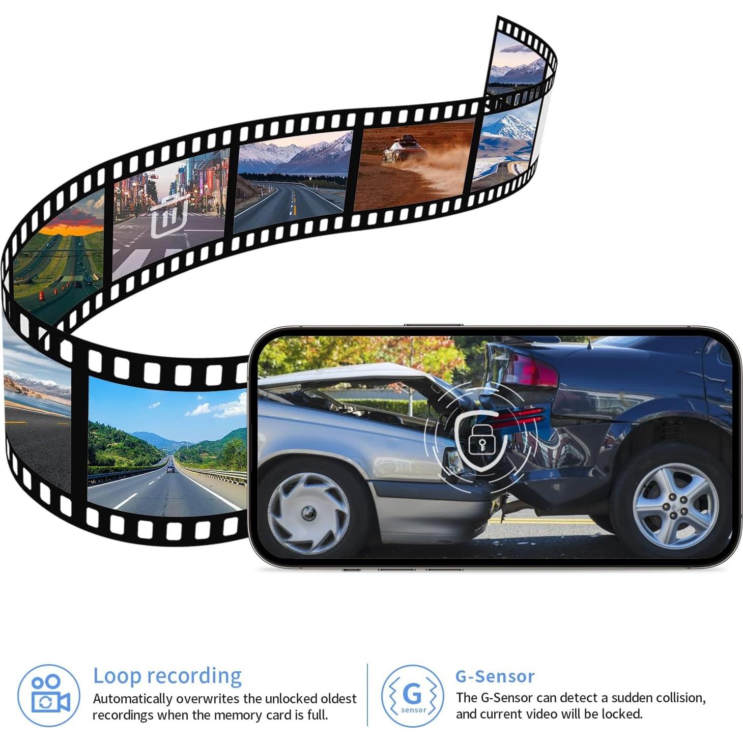 Cámara Dash 4K KBSYNT para Honda Accord 2023-2025, WiFi