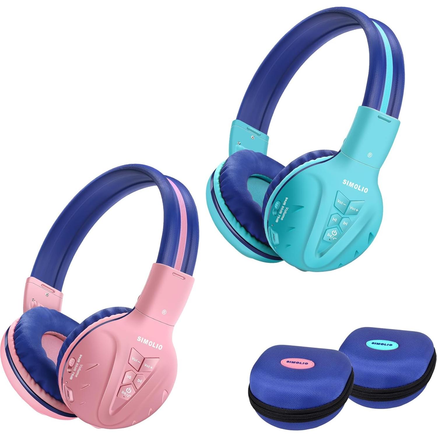 Auriculares Infrarrojos SIMOLIO para DVD de Coche y Bluetooth Niños