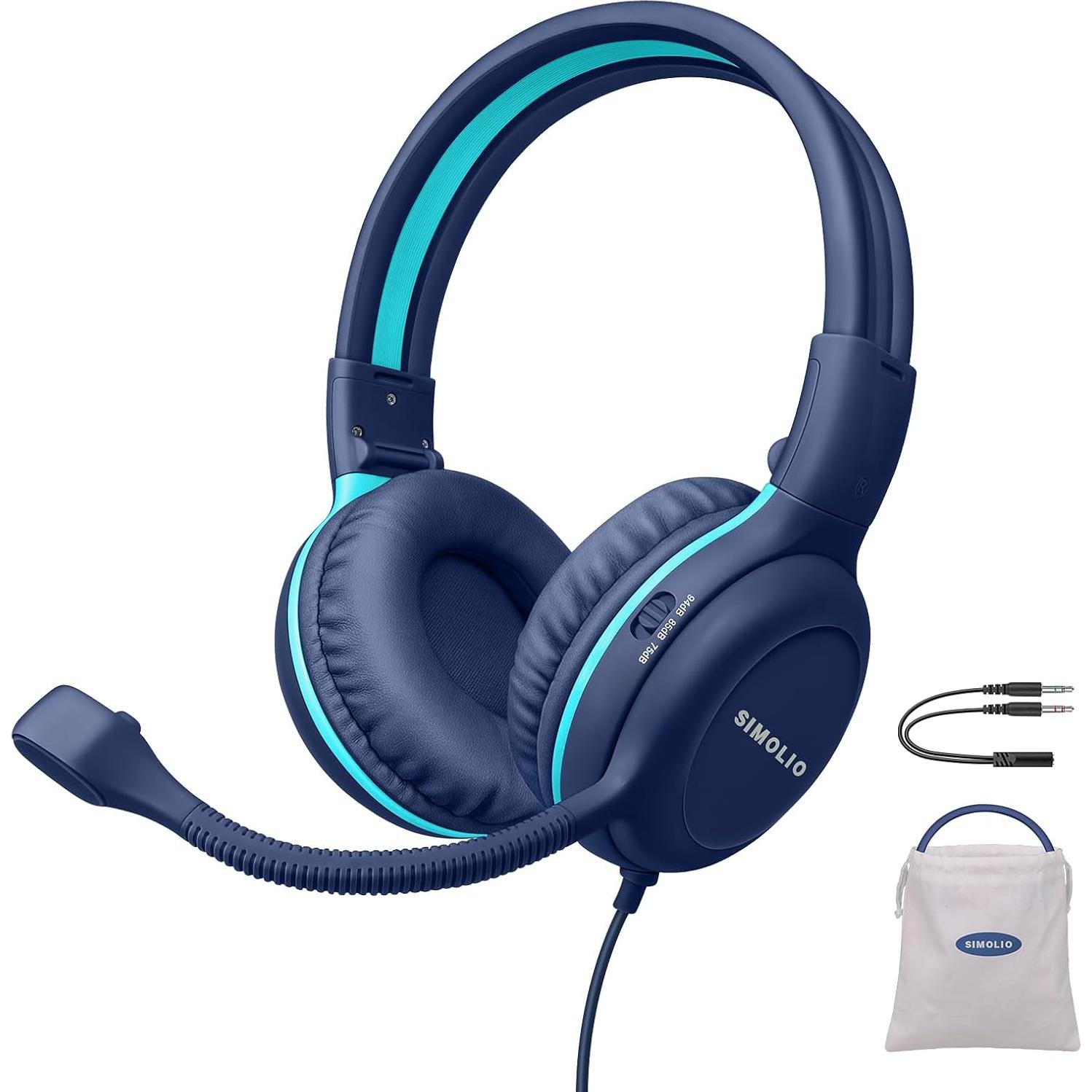 Auriculares SIMOLIO con Micrófono para Niños - Volumen Seguro