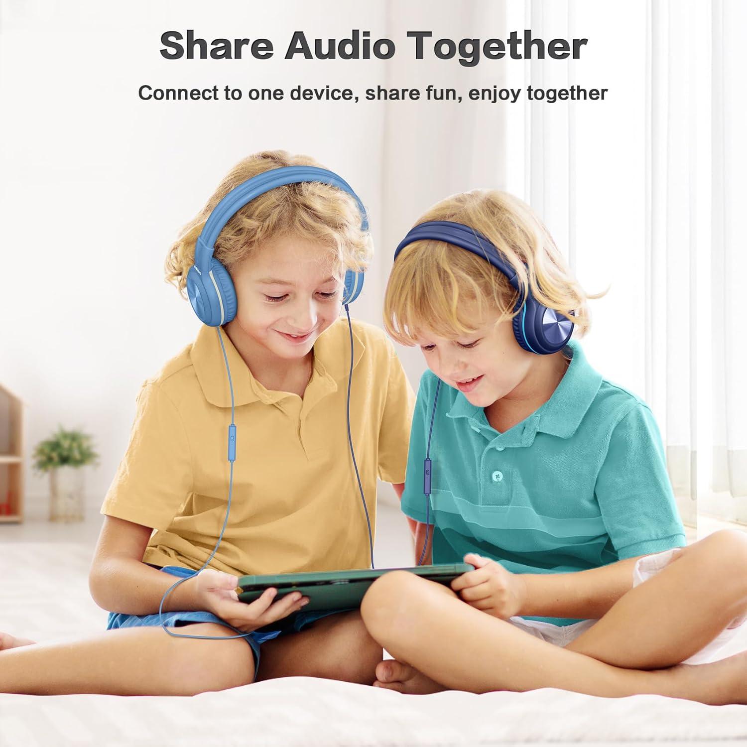 Auriculares para Niños SIMOLIO Bluetooth y Cable, Volumen Seguro