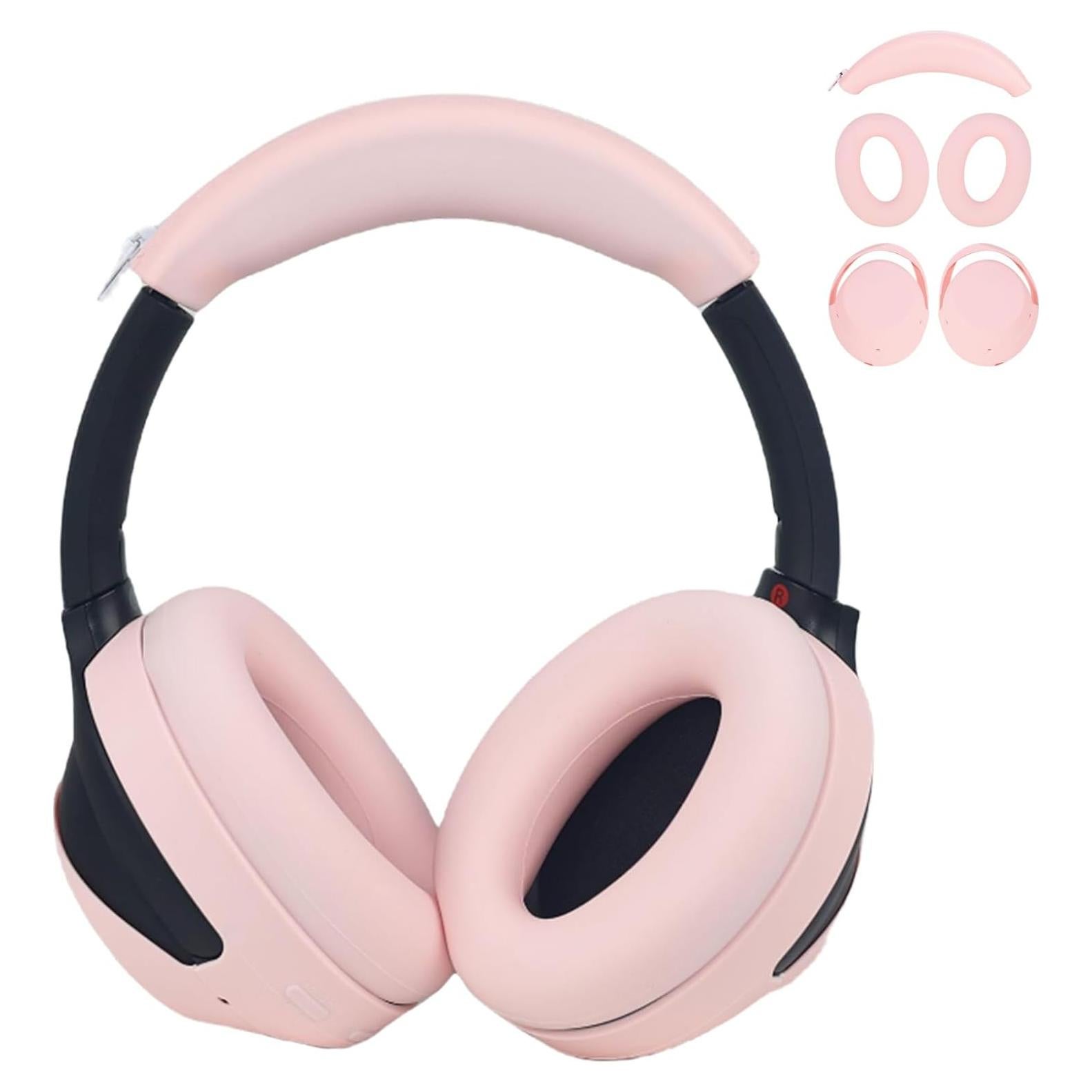 Cubiertas de silicona Adhiper para auriculares Sony WH-1000XM4 - Rosa