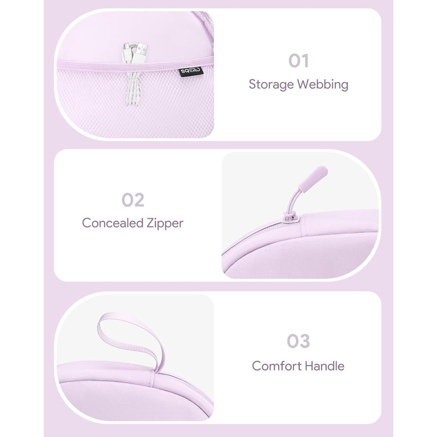 Funda suave para auriculares SQERO Violeta a prueba de golpes