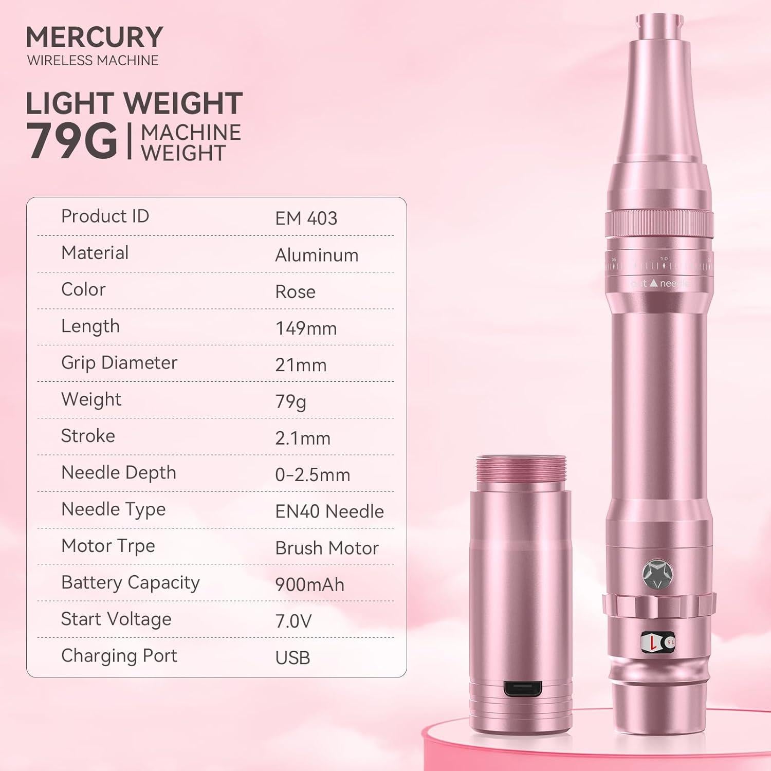 Kit de Maquillaje Permanente Inalámbrico Charme Princesse EK403-4