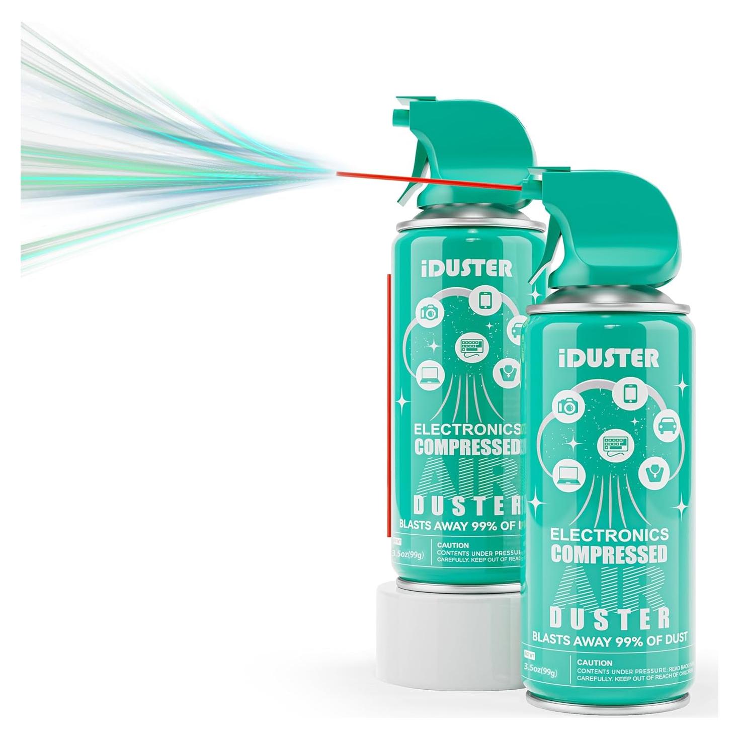 Limpiador de Teclado iDuster Spray de Aire 99g - Pack 2