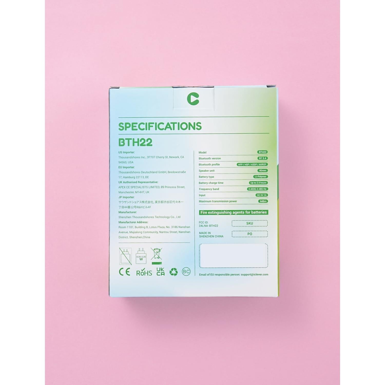 Auriculares Bluetooth iClever BTH22 para Niños 60H 85dBA