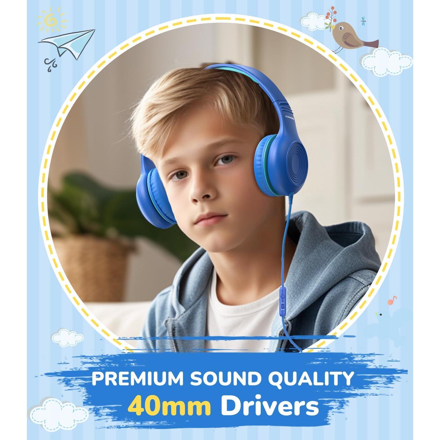 Auriculares USB Tipo C KONNAO para Niños con Micrófono 85dB